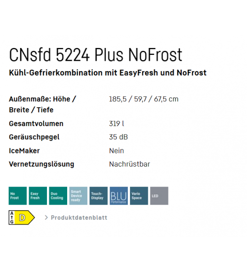 LIEBHERR利勃海尔CNsfd 5224 Plus无霜双门独立式冰箱